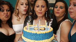 its an old and young lesbian birthday party